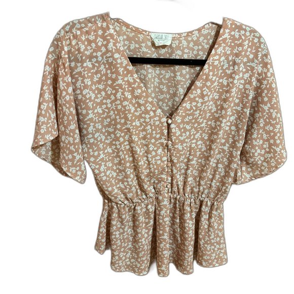 Sienna Sky Tops - Sienna Sky Floral‎ Top with Buttons Size Medium